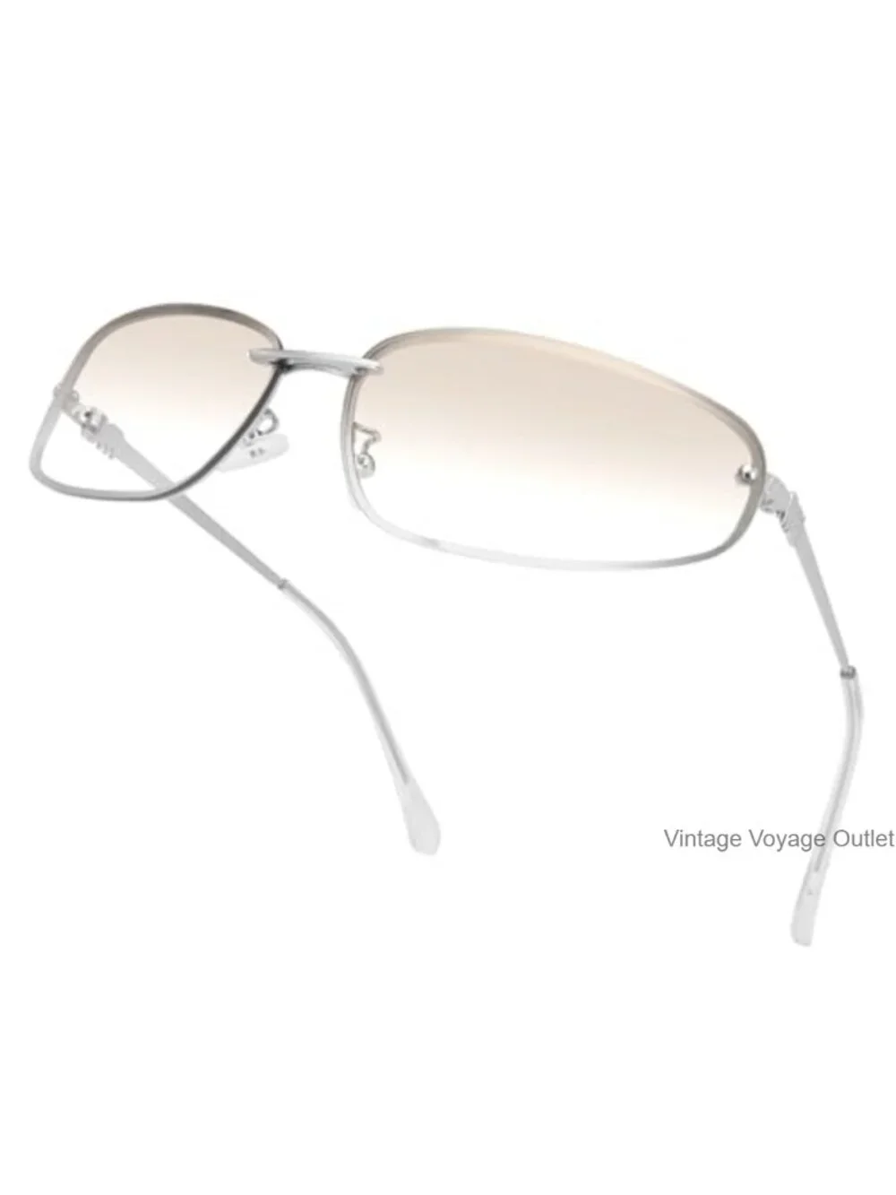 Y2K Retro Metal Wrap Around Sunglasses for Women Oval Futuristic Shades UV400